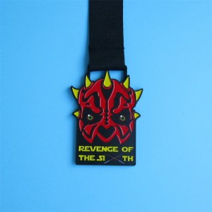 Cartoon Design 3d Estereoscopic Effect Medal Metal Metal Metals