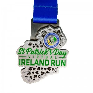 รางวัลการแข่งขันกีฬาอีพ็อกซี่ซิลิโคนริบบิ้นที่กำหนดเองได้รับรางวัลเหรียญสำหรับการวิ่ง