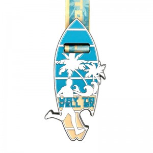 เหรียญวันกีฬาที่ระลึกเหรียญกีฬาและริบบิ้นสำหรับการวิ่ง