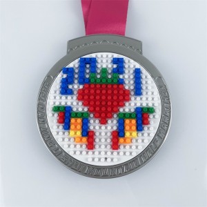 เหรียญกีฬาและริบบิ้นสำหรับว่ายน้ำยิมนาสติกวอลเลย์บอลวิ่ง