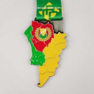 ออกแบบโลโก้ของคุณเองว่างเปล่า 3d Metal Award Odm Gold Silver and Bronze Medals