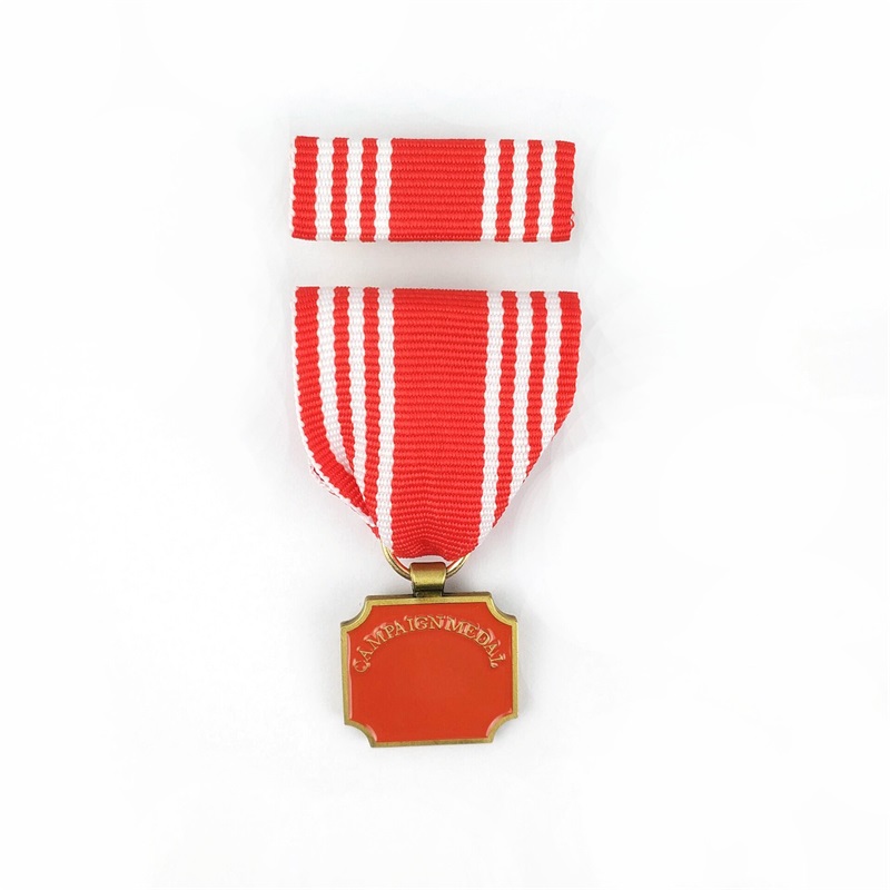 Medallion หมุดเคลือบฟันแข็ง Die Cast Metal Badge 3D กิจกรรมและรางวัลรางวัลเหรียญรางวัลด้วยริบบิ้นสั้น