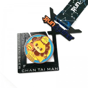 ปิดปากการออกแบบโลโก้ที่กำหนดเองโลหะผสมโลหะผสมวิ่งมาราธอนกีฬาเกียรติยศ