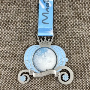 เหรียญกีฬาที่กำหนดเองเหรียญเหรียญ Acrylic Medal Medals Medals Pumpkin Run Medals ด้วยริบบิ้นอ่อน